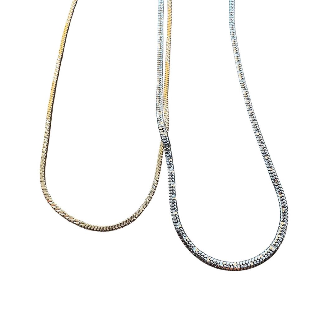 Set Of 2 Park Lane Thick chain Necklaces In Gold And Silver Includes Both